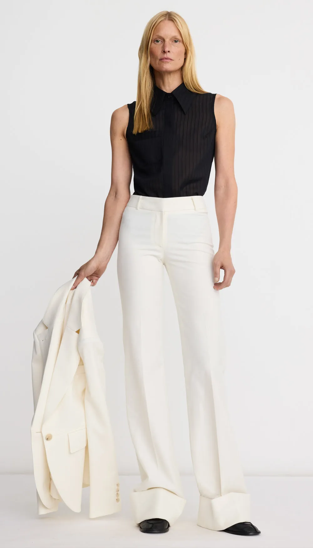 Sleeveless Point Collar Shirt sold by Smythe product image thumbnail 2