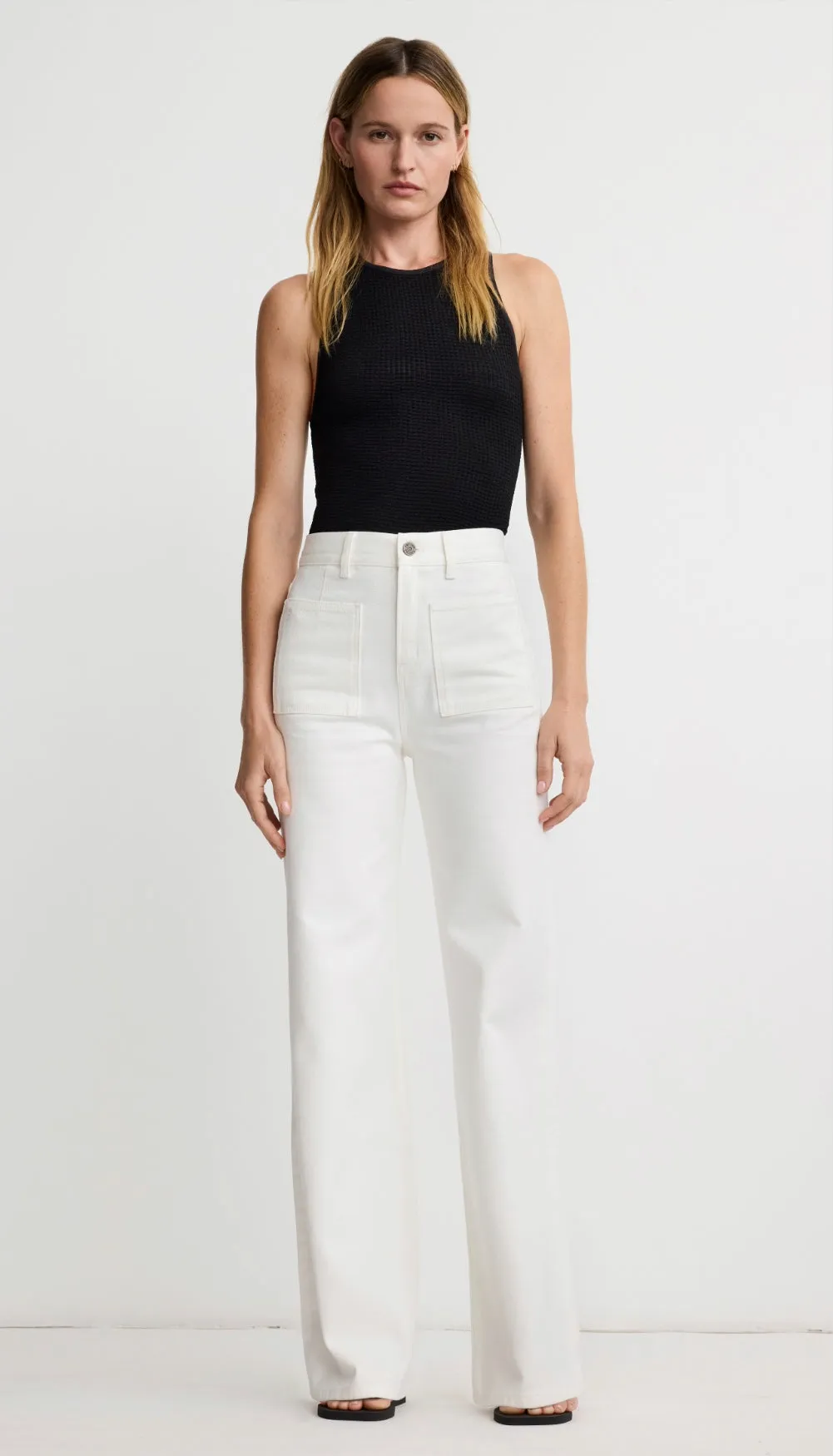 Dove High Rise Wide Leg Jean sold by Smythe