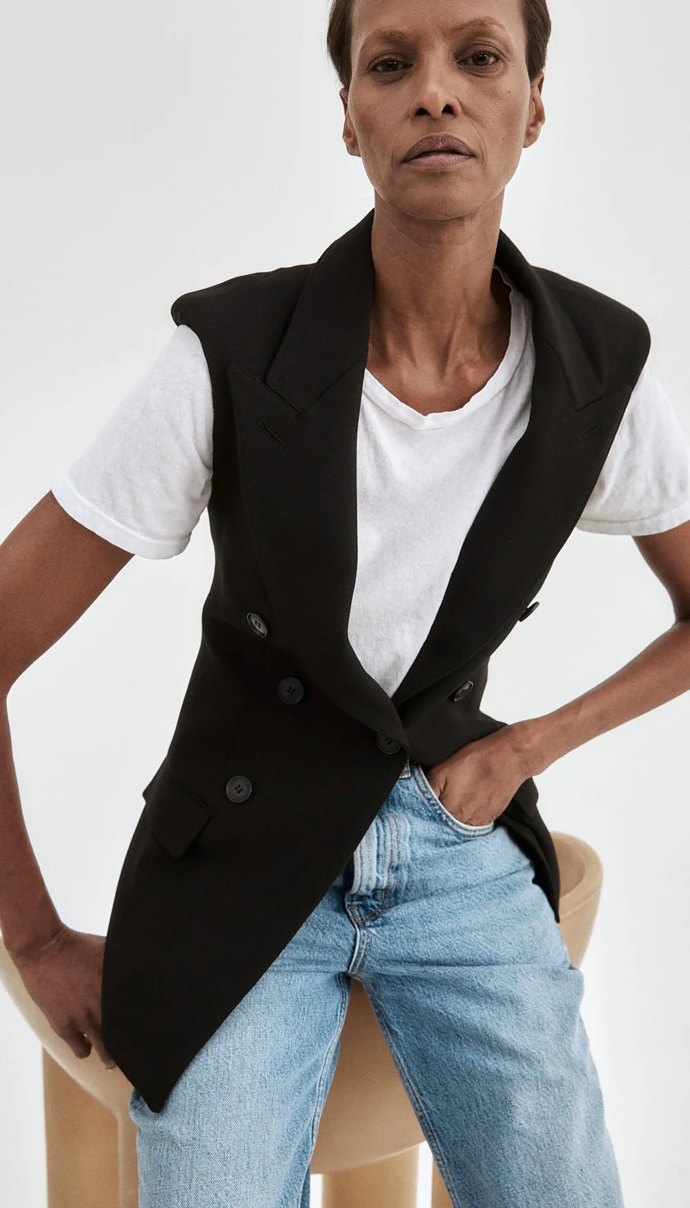 Sleeveless Not A DB Blazer sold by Smythe product image thumbnail 4