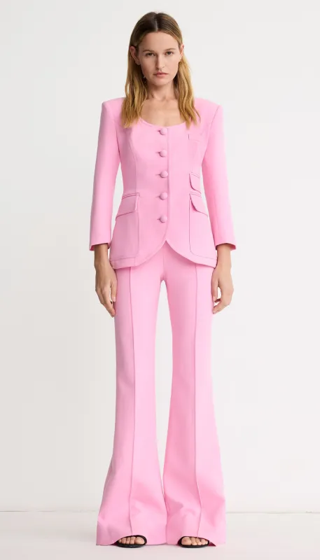 Crop Sleeve Portrait Neck Blazer made by Smythe