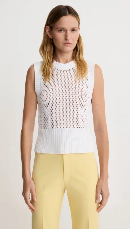 Mesh Knit Vest made by Smythe