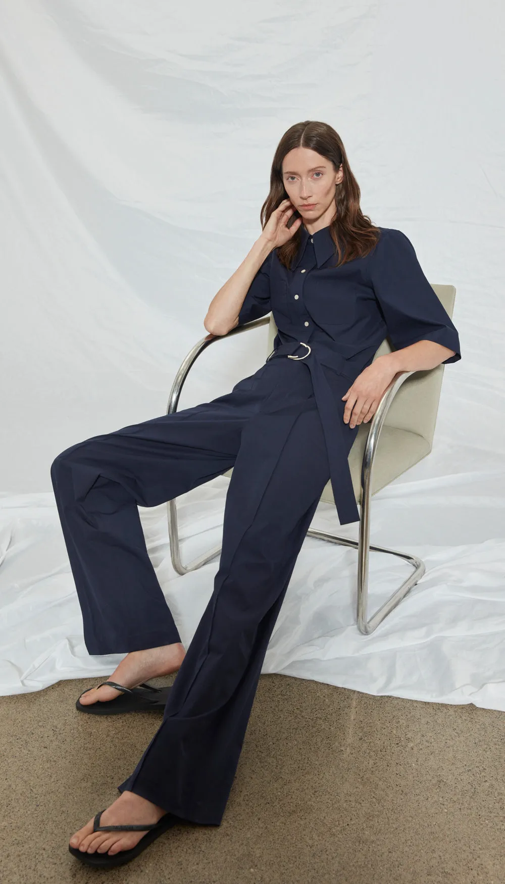3/4 Sleeve Point Collar Shirt sold by Smythe product image thumbnail 5