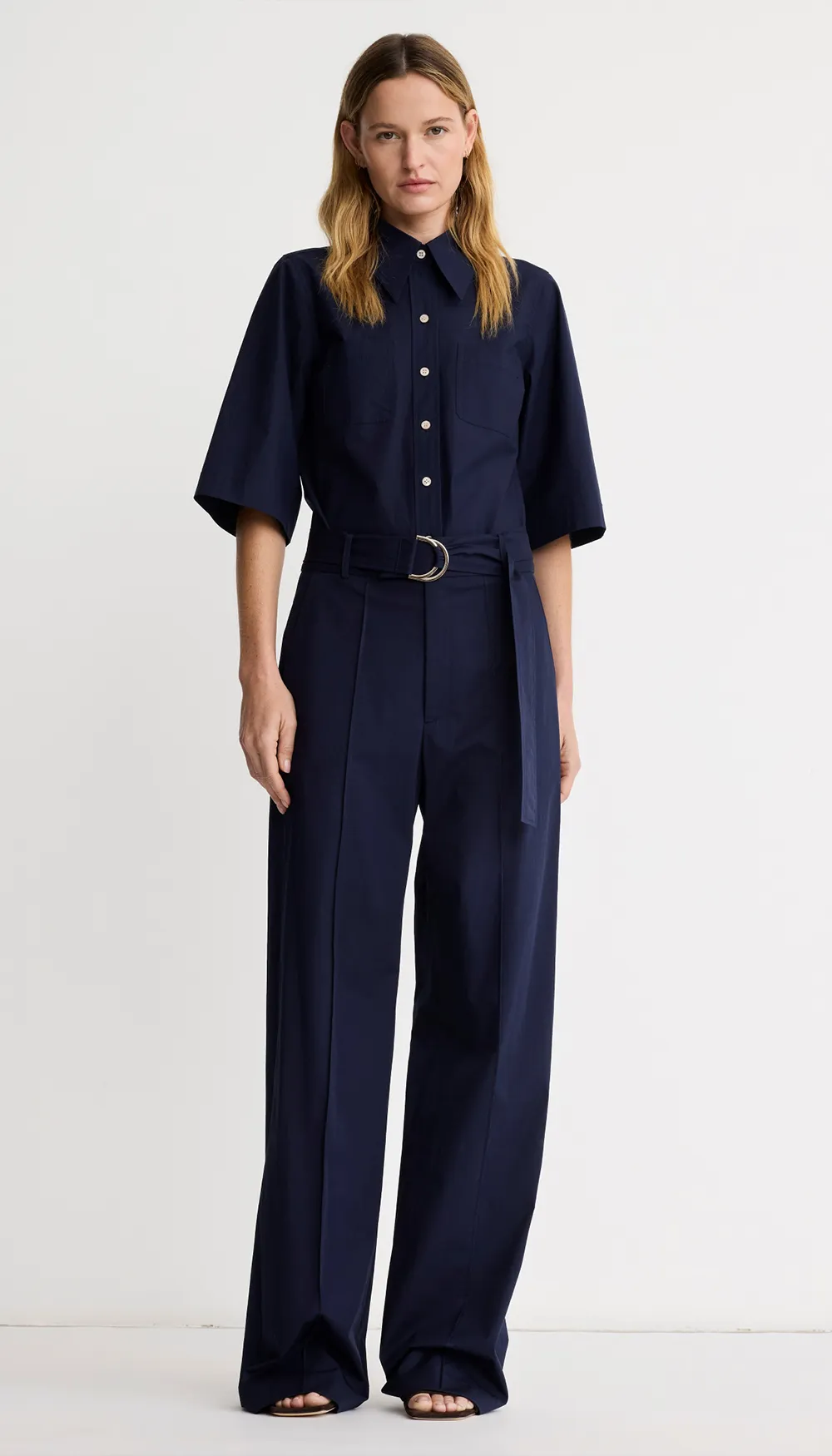 3/4 Sleeve Point Collar Shirt sold by Smythe product image thumbnail 2