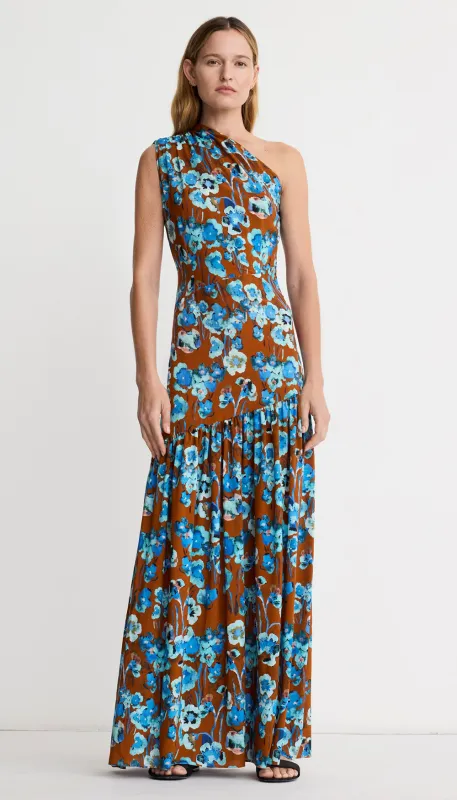 Single Shoulder Maxi Dress made by Smythe