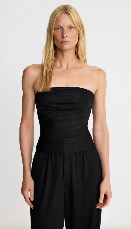 Strapless Ruched Top made by Smythe