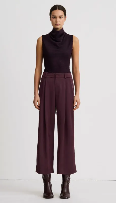 Cropped Pleated Trouser made by Smythe