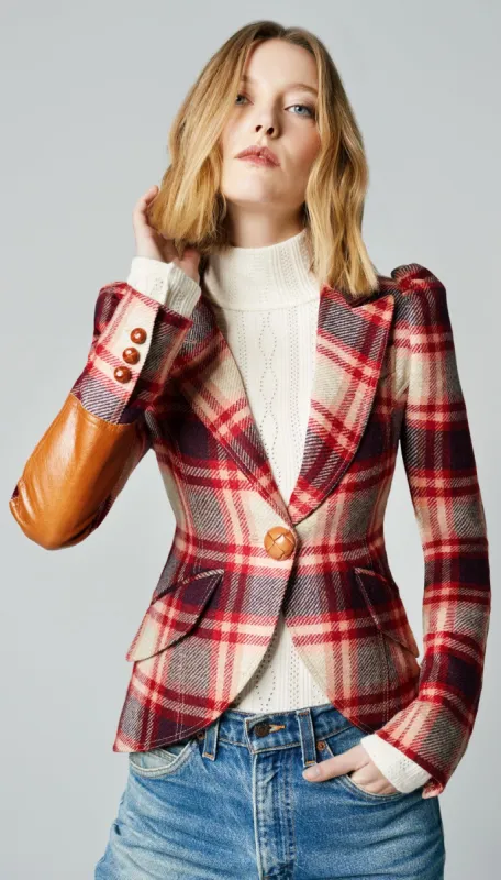 Pouf Sleeve One Button Blazer sold by Smythe
