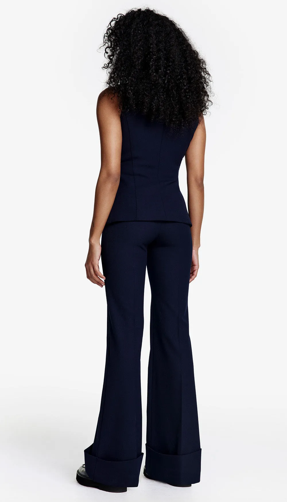 Wide Leg Cuffed Trouser sold by Smythe product image thumbnail 3