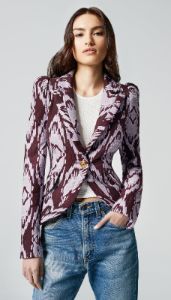 Taped Pouf Sleeve One Button Blazer sold by Smythe