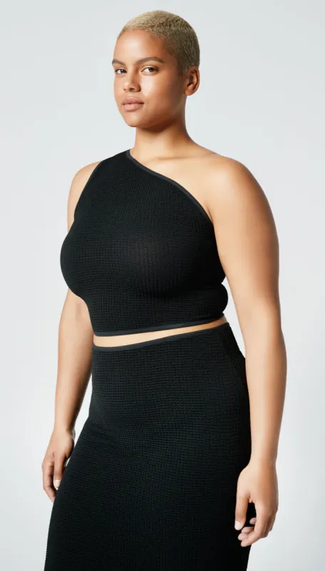 Single Shoulder Rib Tank sold by Smythe