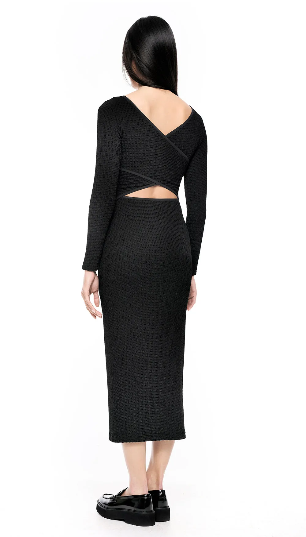 Reversible Cut Out Midi Dress sold by Smythe product image thumbnail 3