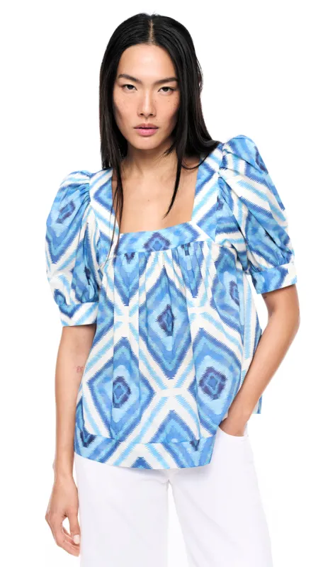 Exclusive Cropped Square Neck Blouse sold by Smythe