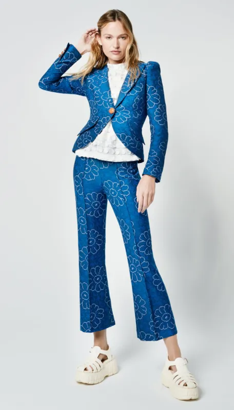 Pouf Sleeve One Button Blazer sold by Smythe