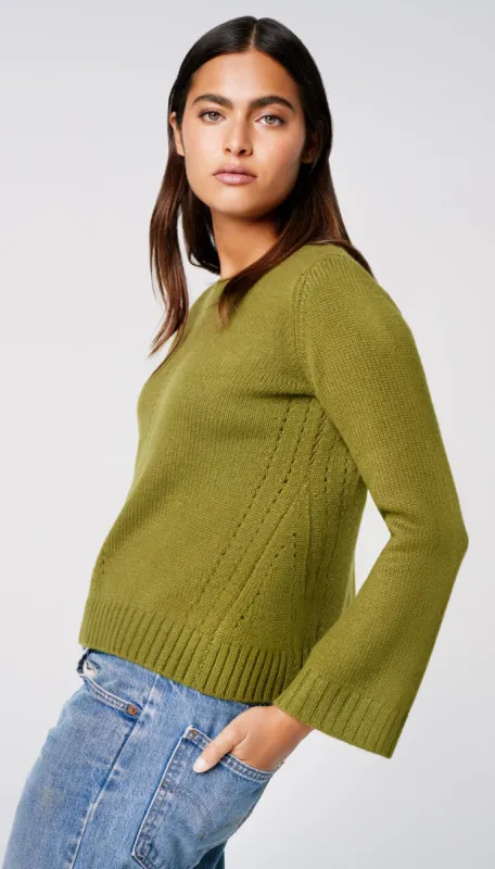 Cashmere Pointelle A-Line Sweater sold by Smythe