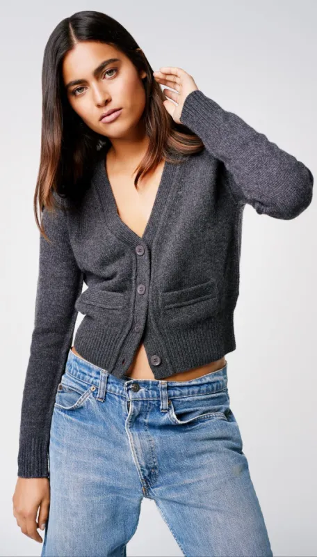 Cashmere Cropped V-Neck Cardi sold by Smythe