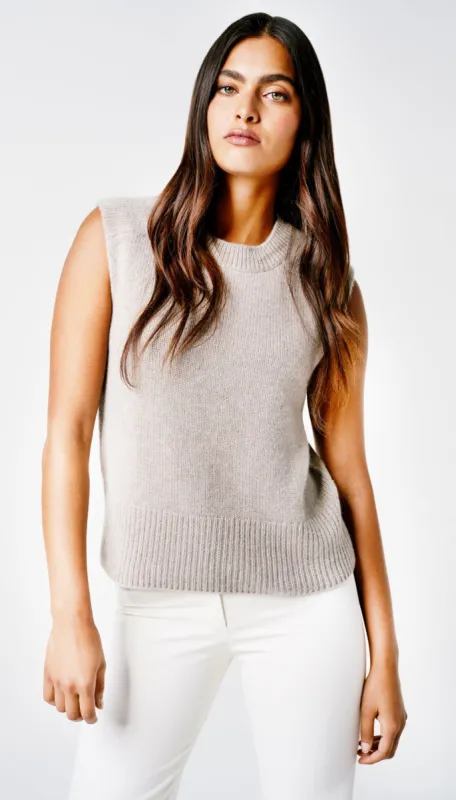 Cashmere Sleeveless Crewneck made by Smythe