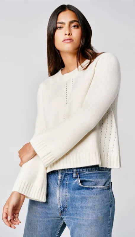 Cashmere Pointelle A-Line Sweater sold by Smythe