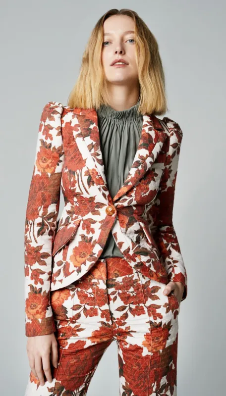 Taped Pouf Sleeve One Button Blazer sold by Smythe