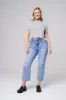 HIGH RISE CROPPED STRAIGHT JEANS - PLUS sold by Sneak Peek