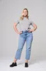 HIGH RISE CROPPED STRAIGHT JEANS - PLUS sold by Sneak Peek