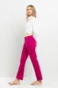 HIGH RISE RAW CUT STRAIGHT JEANS - VIVA MAGENTA sold by Sneak Peek