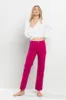 HIGH RISE RAW CUT STRAIGHT JEANS - VIVA MAGENTA sold by Sneak Peek