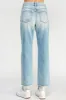 HIGH RISE THIGH-FADED STRAIGHT CROPPED JEANS - LIGHT VINTAGE sold by Sneak Peek