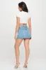 HIGH RISE DENIM MINI SKORT - MEDIUM LIGHT sold by Sneak Peek