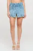 HIGH RISE DENIM MINI SKORT - MEDIUM LIGHT sold by Sneak Peek