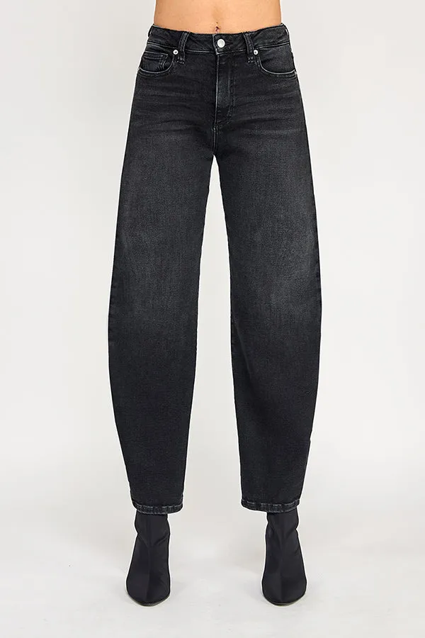 BARRYMORE - HIGH RISE BARREL JEANS IN WASHED BLACK sold by Sneak Peek product image thumbnail 2