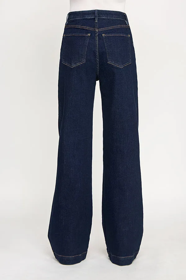 HIGH RISE WIDE LEG JEANS (P-SP-P118) sold by Sneak Peek product image thumbnail 4