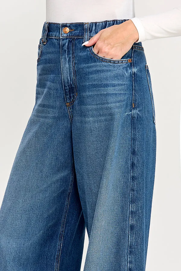 SOPHIE - HIGH RISE WIDE LEG JEANS IN MEDIUM DARK sold by Sneak Peek product image thumbnail 5