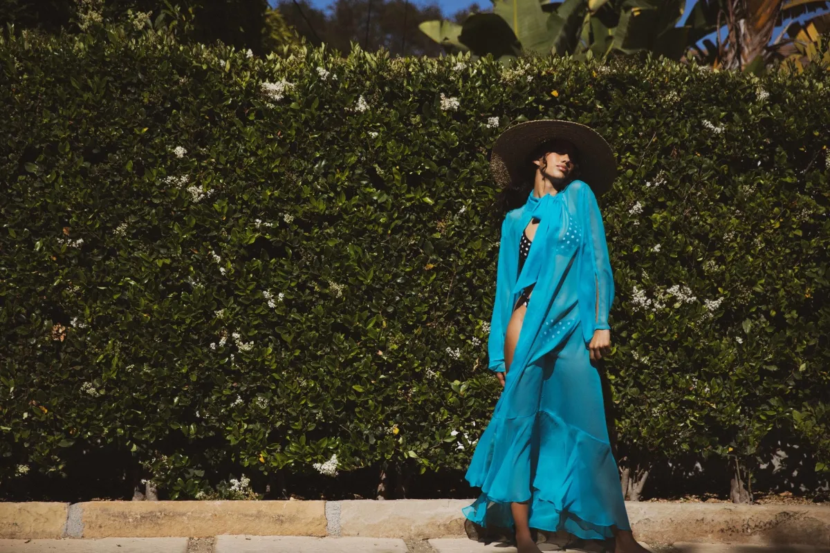 Scarf-Detail Maxi Kaftan made by So De Mel