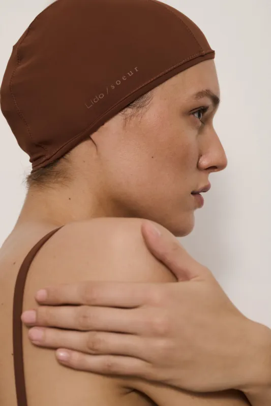 BONNET DE BAIN LA CUFFIA MARRON made by soeur