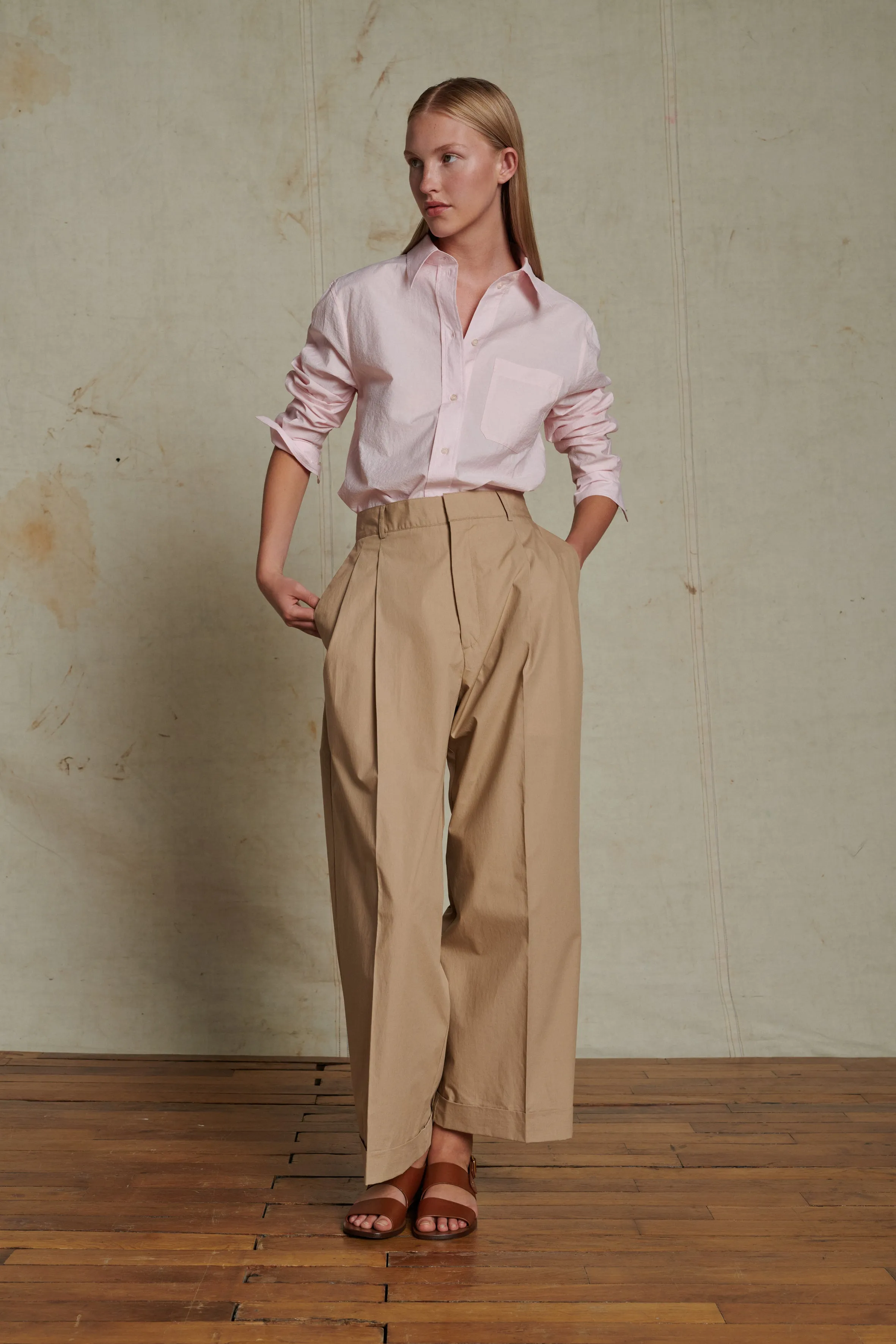 パンツ AVANDRESS Herringbone wide pants BEIGE AD41PT35BE AVANDRESS