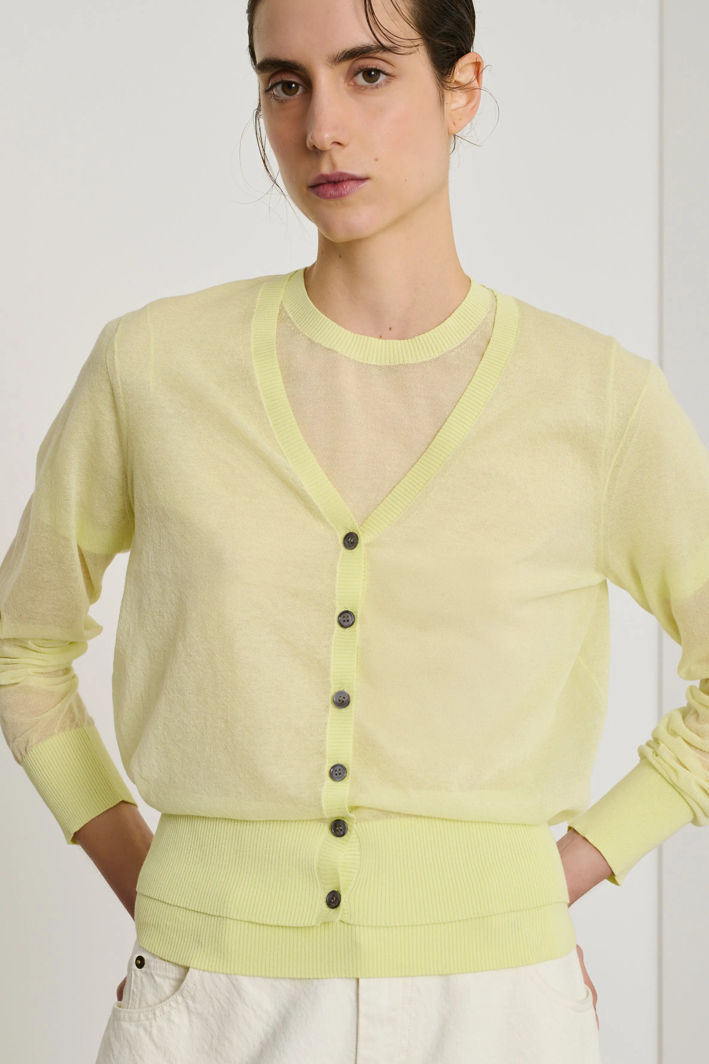 CARDIGAN ETRETAT JAUNE sold by soeur product image thumbnail 2