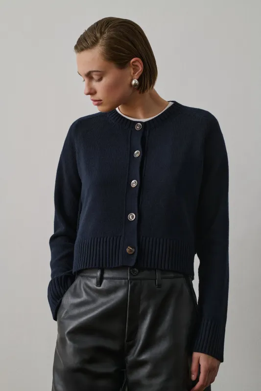 CARDIGAN VIRGINIA NAVY sold by soeur