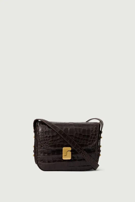 SAC BELLISSIMA MINI MARRON CROCO sold by soeur