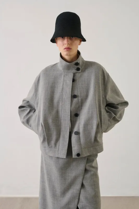 VESTE IMELDA GRIS CHINÉ made by soeur