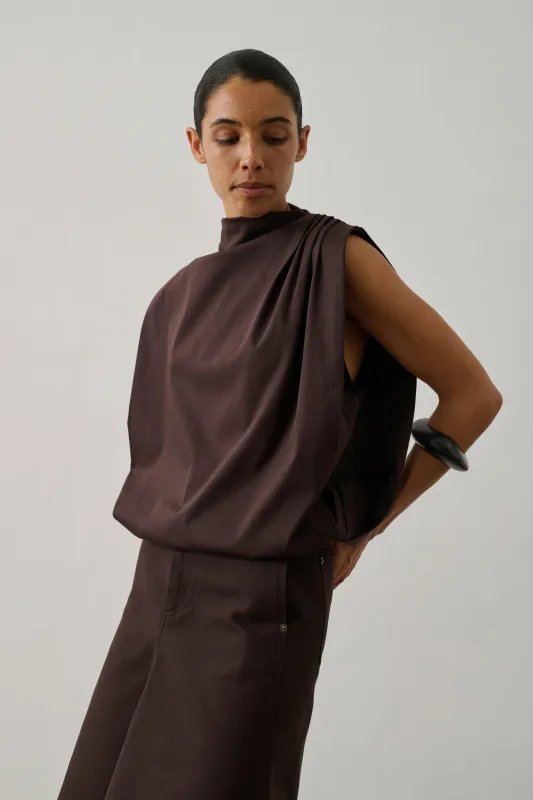 TOP IDRIS MARRON sold by soeur