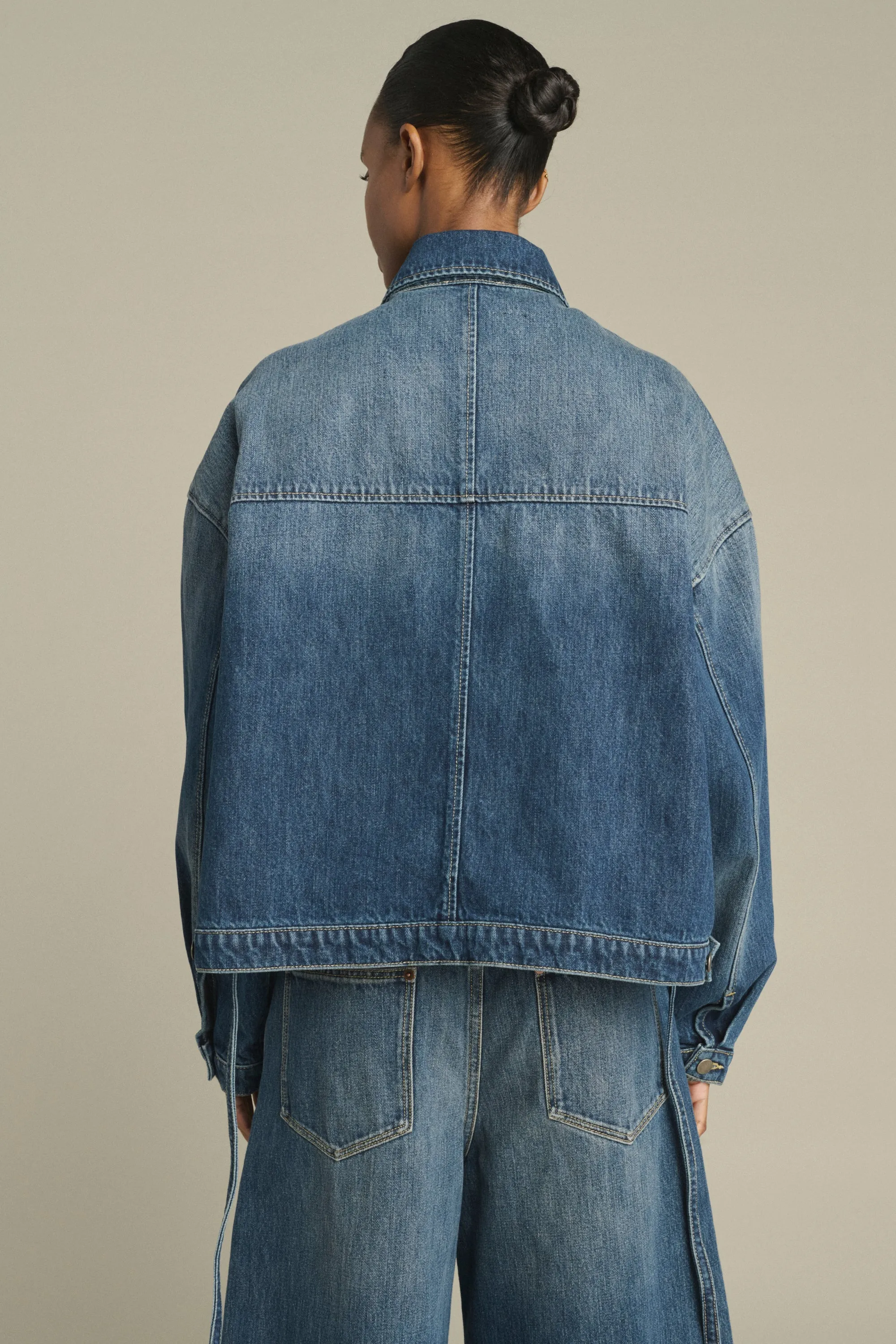 VESTE LYS DENIM BLEU DÉLAVÉ sold by soeur product image thumbnail 2