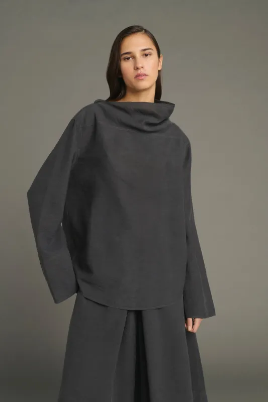 BLOUSE LAILA GRIS ANTHRACITE made by soeur