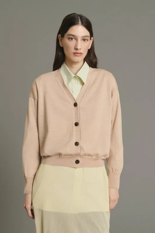 CARDIGAN IDEM BEIGE ROSÉ made by soeur