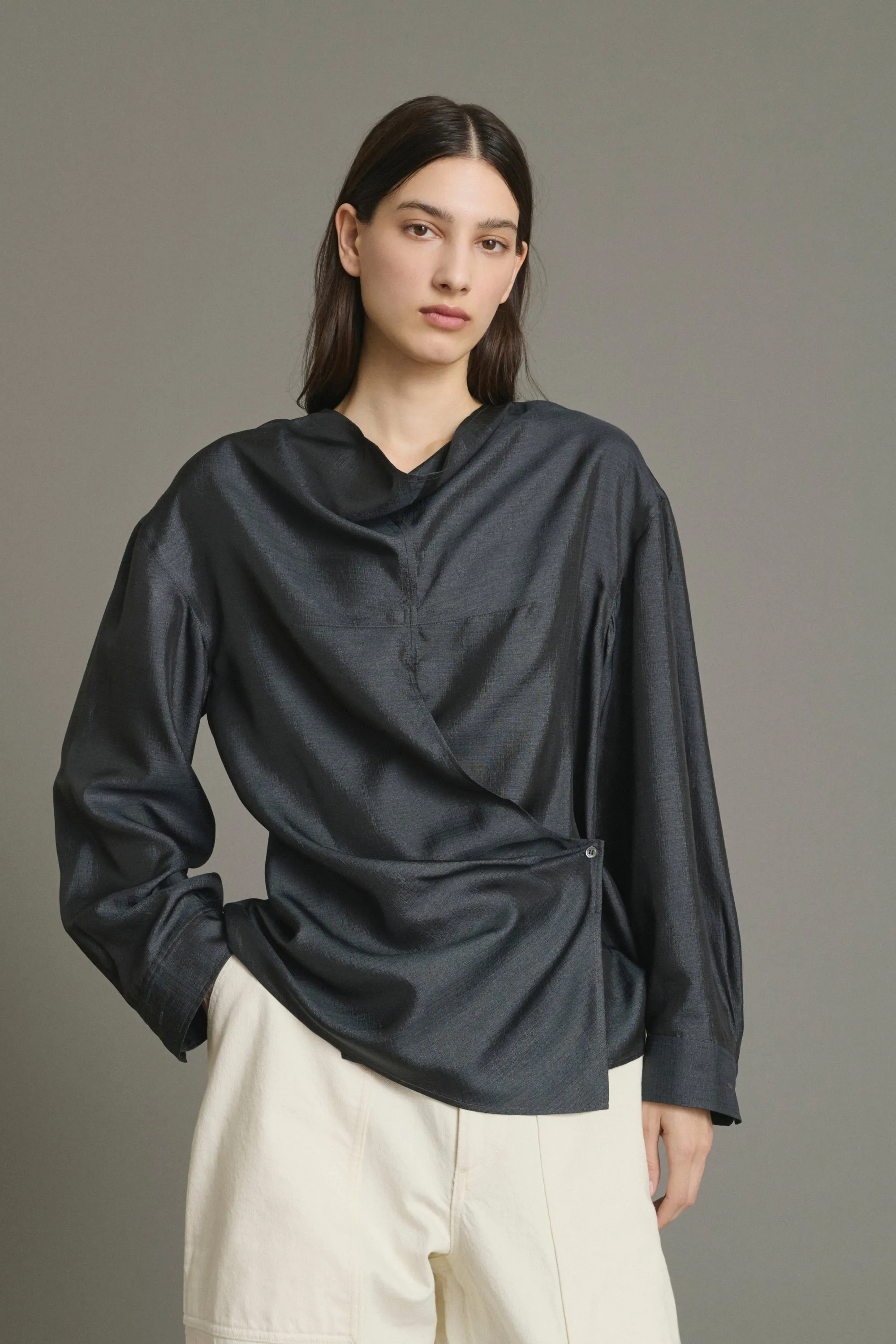 BLOUSE JENNY GRIS ANTHRACITE sold by soeur product image thumbnail 3
