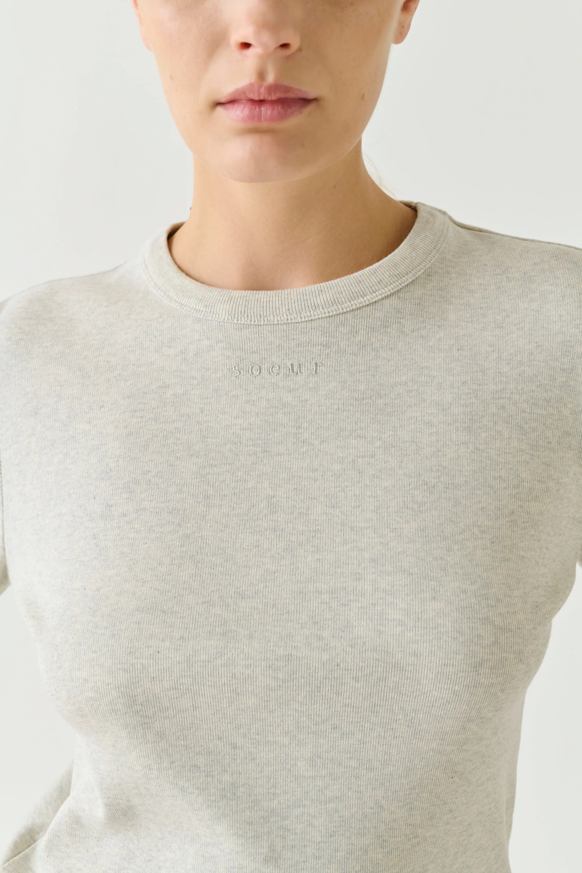 TEE-SHIRT FLAVIE GRIS CHINÉ sold by soeur product image thumbnail 4