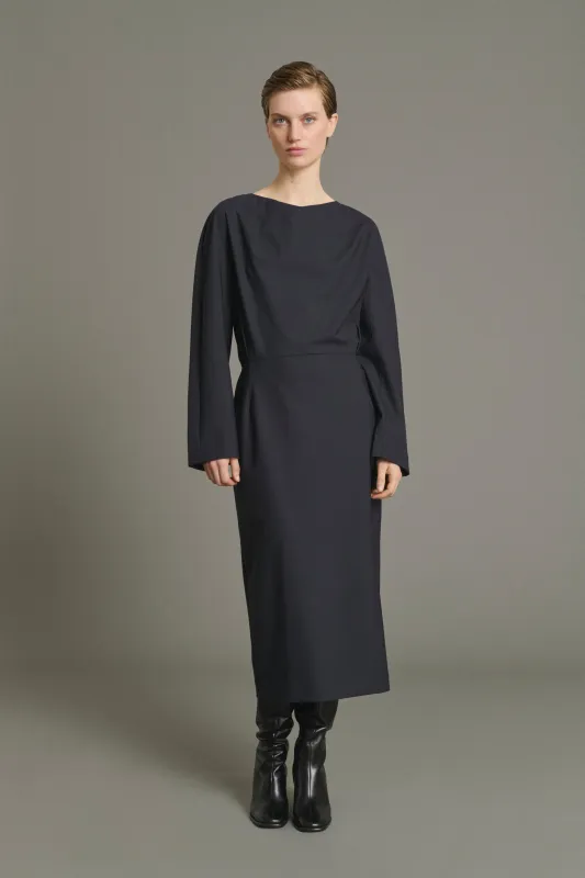 ROBE JULIA DARK NAVY made by soeur