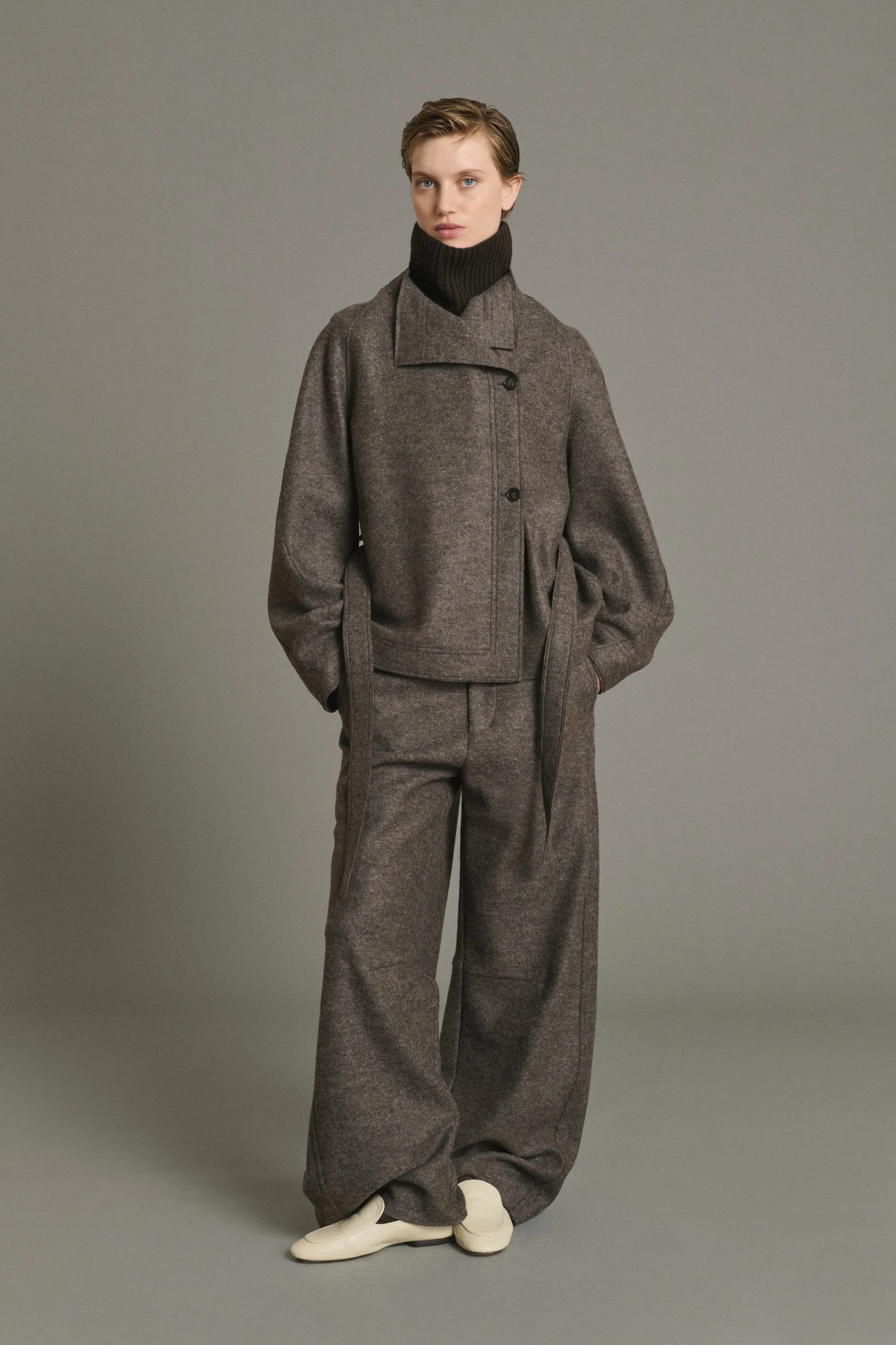 VESTE THEIA TAUPE CHINÉ sold by soeur product image thumbnail 3
