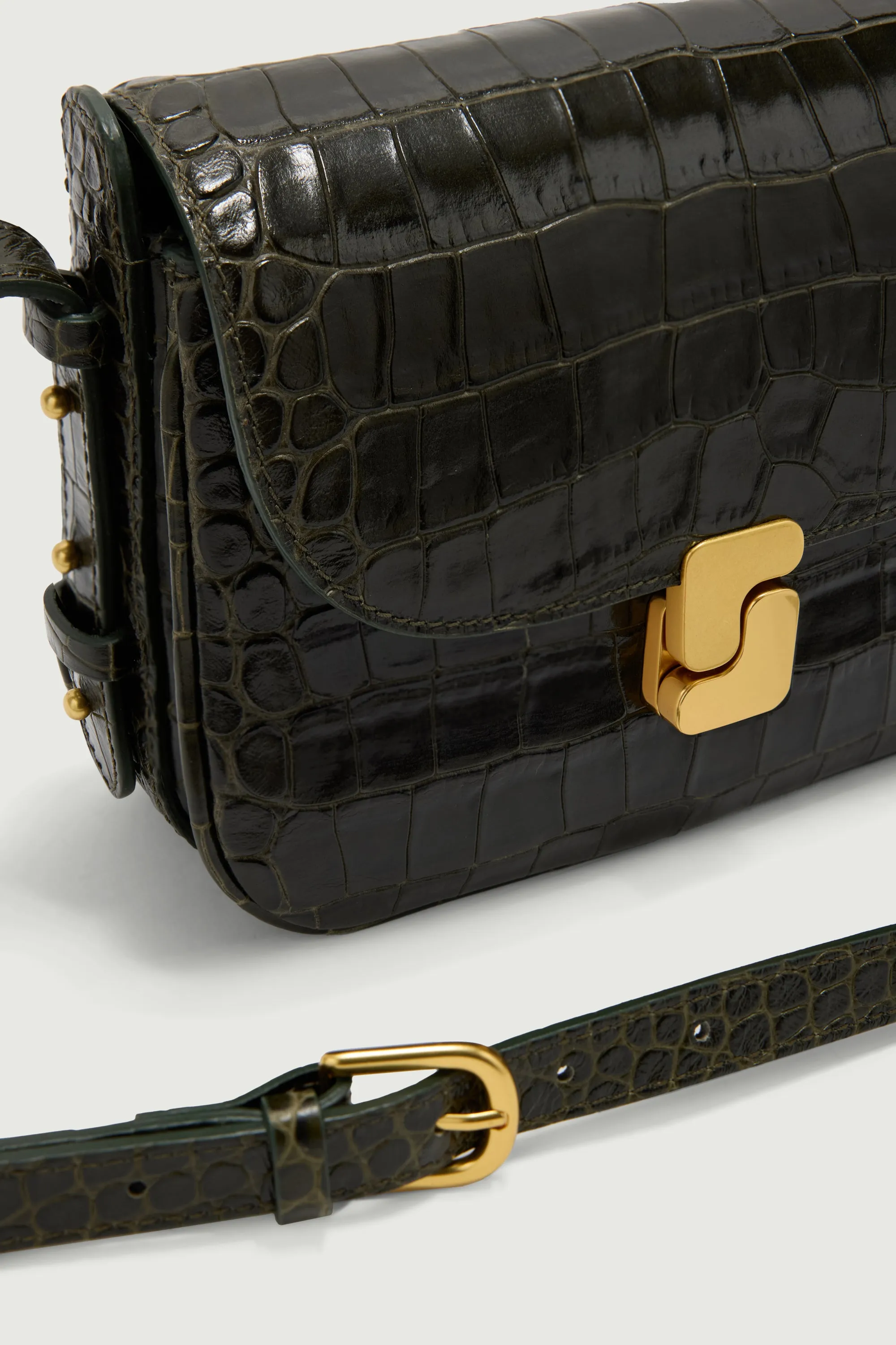 SAC BELLISSIMA MINI VERT OLIVE CROCO sold by soeur product image thumbnail 3