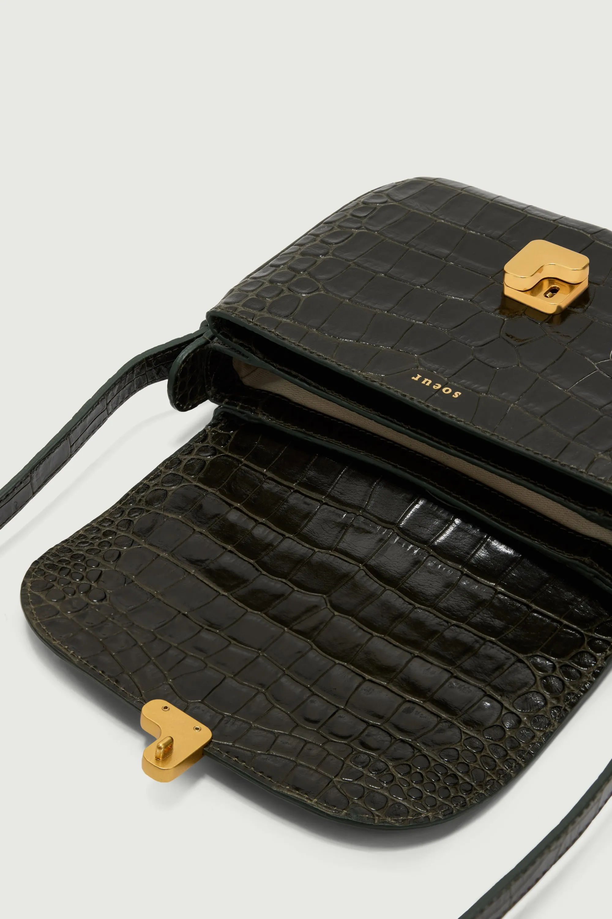 SAC BELLISSIMA MINI VERT OLIVE CROCO sold by soeur product image thumbnail 4