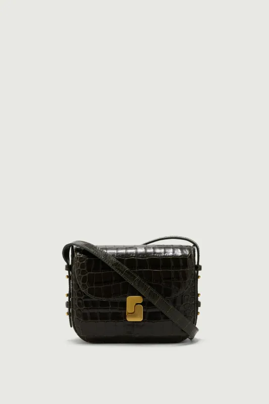SAC BELLISSIMA MINI VERT OLIVE CROCO made by soeur